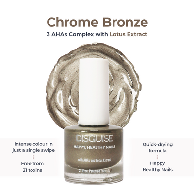 Chrome Bronze 142, 21 TOXIN FREE | WITH AHA & LOTUS EXTRACT | INTENSE COLOR | 9 ml