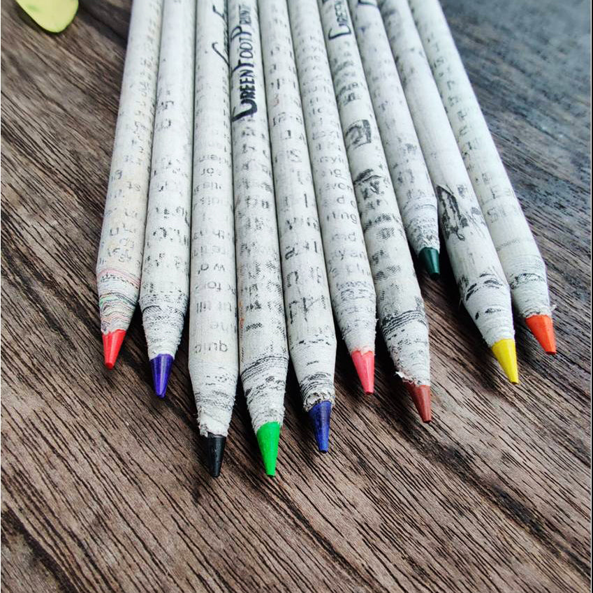 Greenfootprint Recycled News paper Plantable Seed COLOUR Pencils