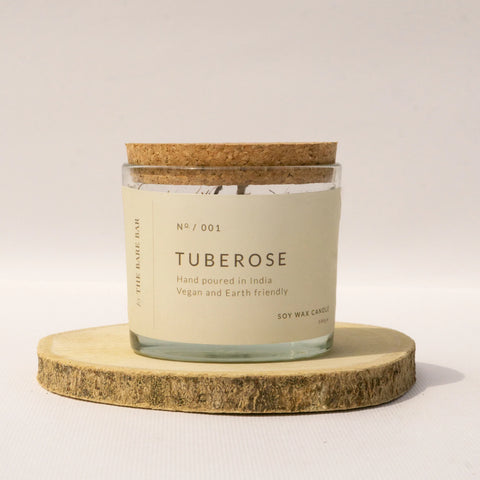 Tuberose Glass Jar Candles - 100 g