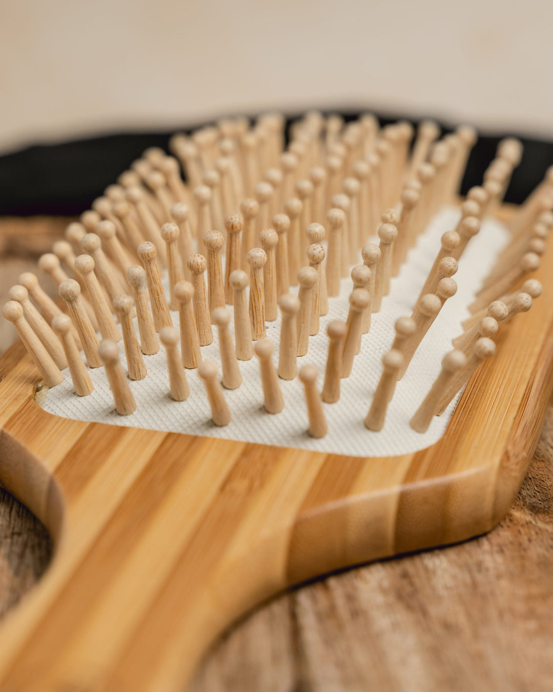 Organic B Rectangular Paddle Hairbrush |Bamboo |Stripped | Large