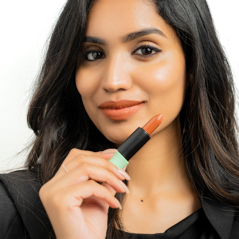 Disguise Cosmetics Satin Matte Lipstick Toffee Vocalist 14 | Ultra Light & comfortable | Enriched With Plant Oils