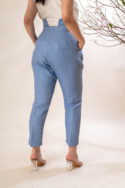 The Sei Wide Leg Trouser in Sapphire | REVOLVE