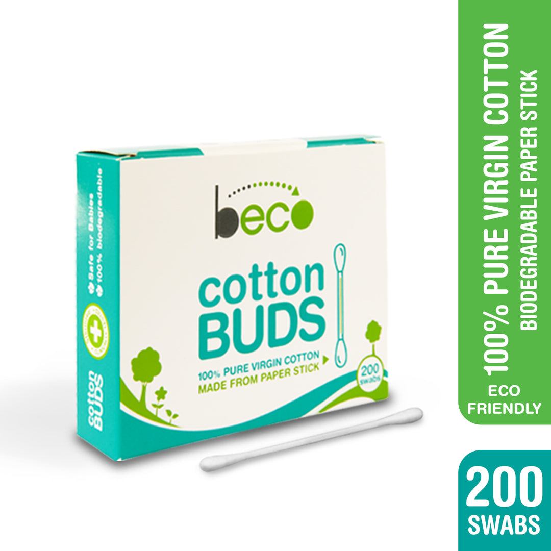Ecosattva (Beco) Beco Cotton Ear Bud 200 Swabs X Pack of 10