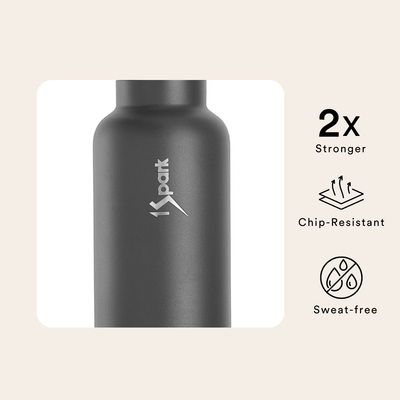 Triple Insulated Bottle - Space Grey + Metallic Gold