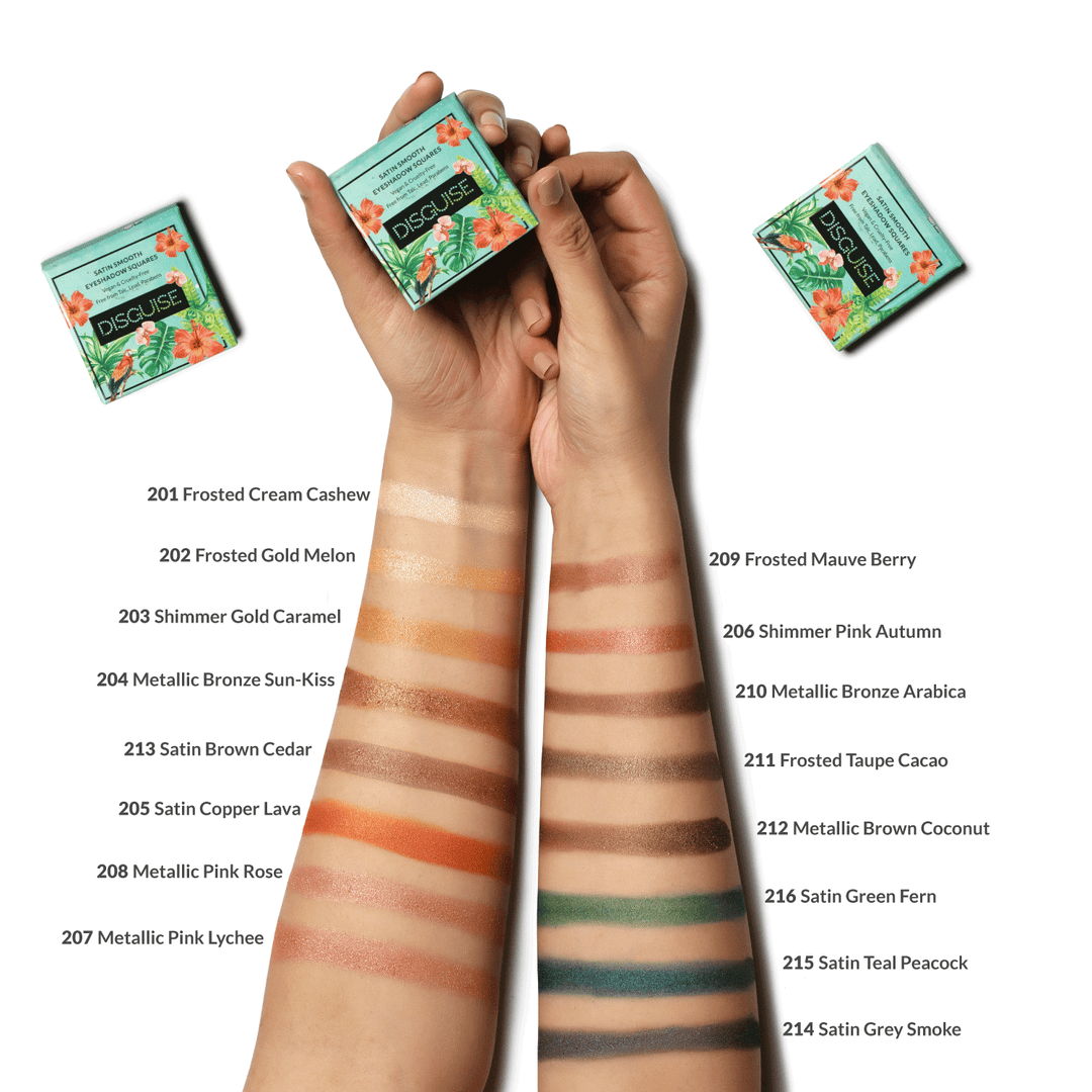 Disguise Cosmetics Satin Teal Peacock 215 - Eyeshadow, No Talc | Intense Color | With Soothing Plant Oils | Ultra-Smooth