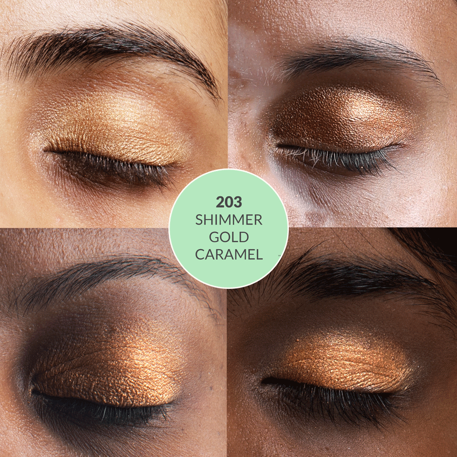 Disguise Cosmetics Shimmer Gold Caramel 203 - Eyeshadow, NO TALC | INTENSE COLOR | WITH SOOTHING PLANT OILS | ULTRA-SMOOTH