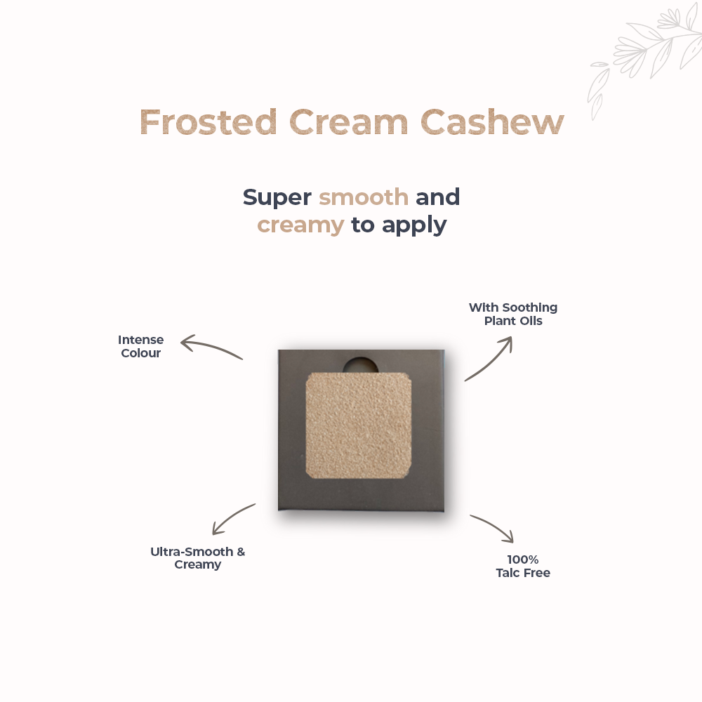 Disguise Cosmetics Frosted Cream Cashew 201 - Eyeshadow, No Talc | Intense Color | With Soothing Plant Oils | Ultra-Smooth | 4.5 gm