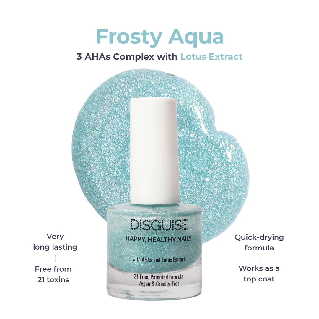 Disguise Cosmetics Frosty Aqua 133, 21 TOXIN FREE | WITH AHA & LOTUS EXTRACT | INTENSE COLOR