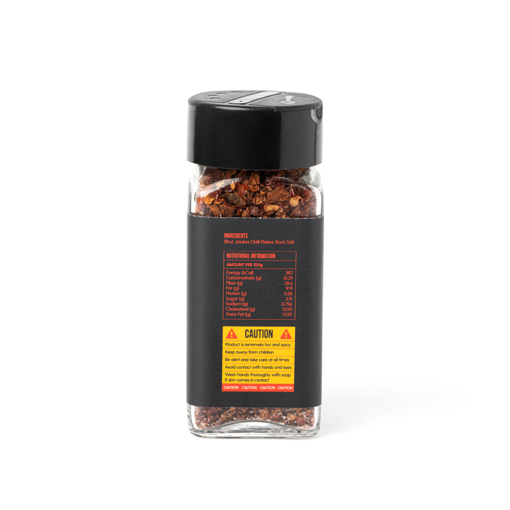 Naagin Sauce Indian Spice Essentials | Fire Flakes - Roasted Bhut Jolokia Chilli Flakes |10/10 heat level - XXX Spicy)