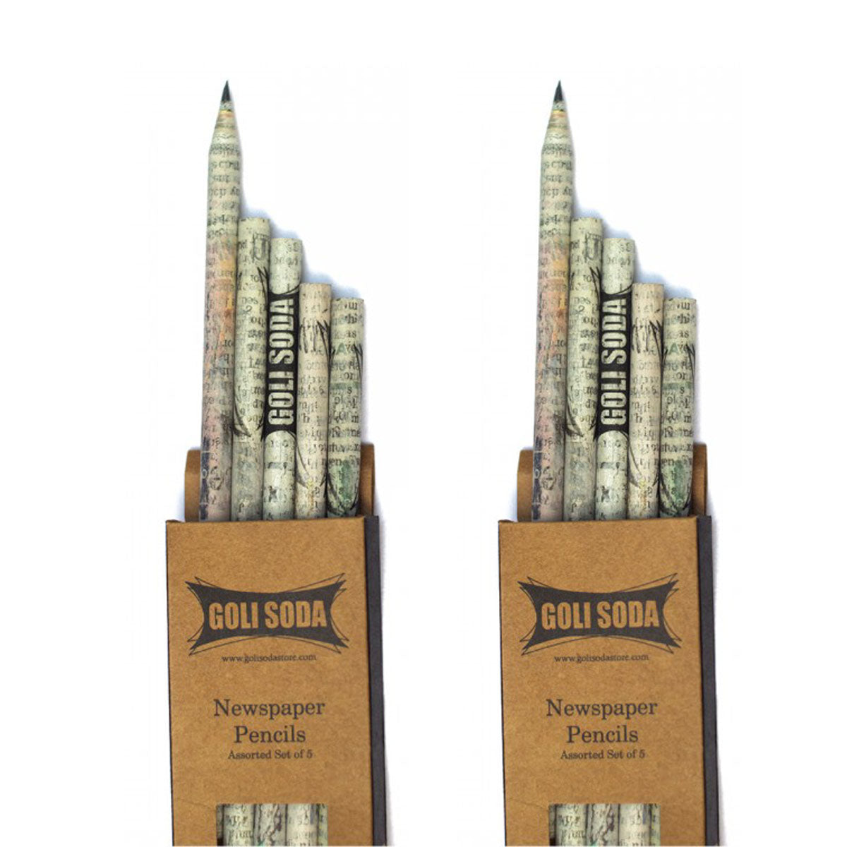 Upcycled Plain Newspaper Pencils