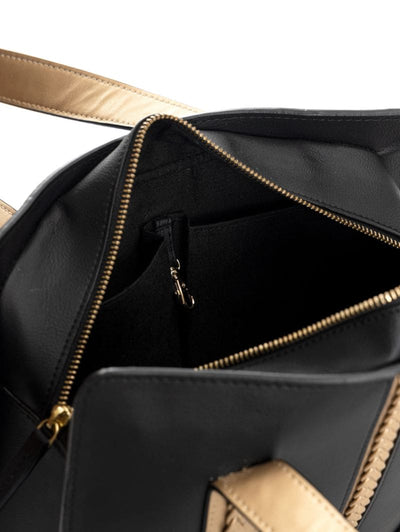 Gaia - black & gold shoulderbag