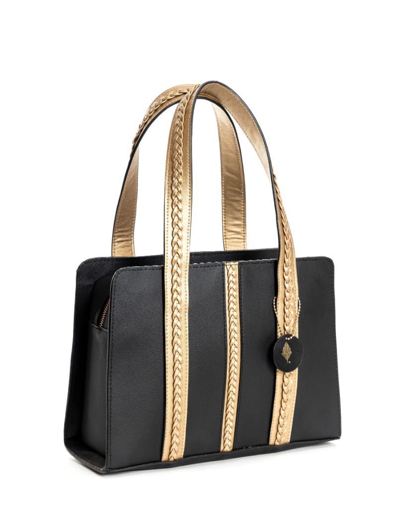 Gaia - black & gold shoulderbag