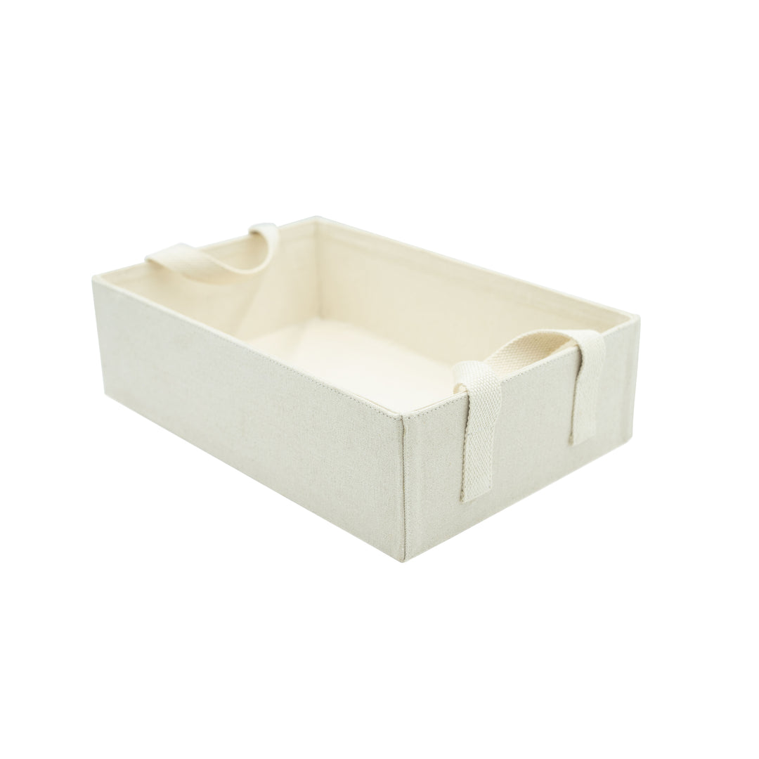 Akiiko Classic Storage Tray | Cotton Canvas, Fabric Handles