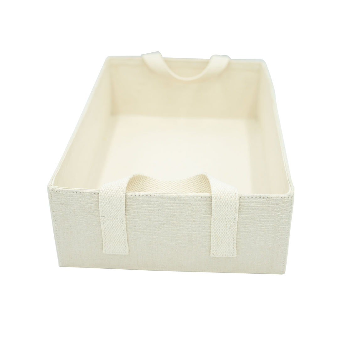 Akiiko Classic Storage Tray | Cotton Canvas, Fabric Handles
