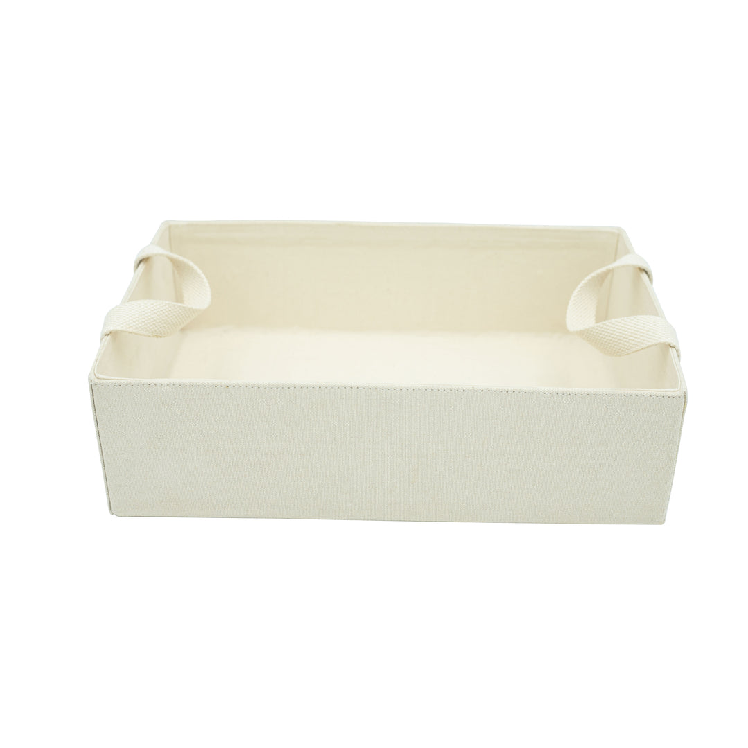 Akiiko Classic Storage Tray | Cotton Canvas, Fabric Handles