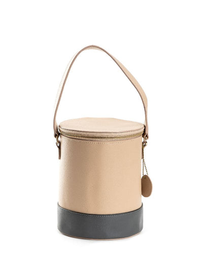 Hemera - almond & grey handbag