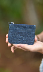 Natural Blue Card Holder