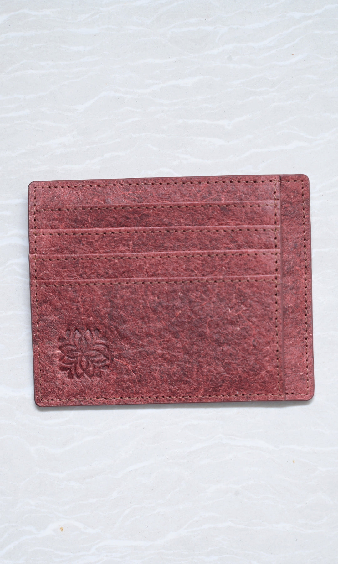 Natural Red Card Holder