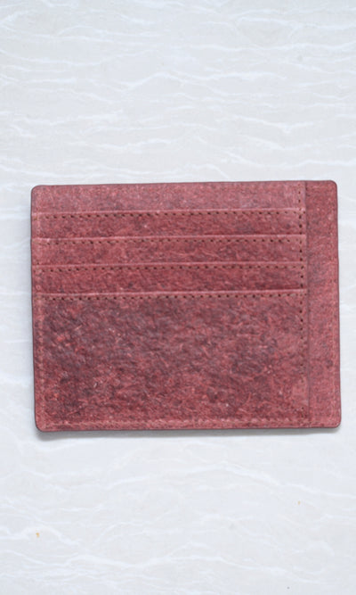 Natural Red Card Holder