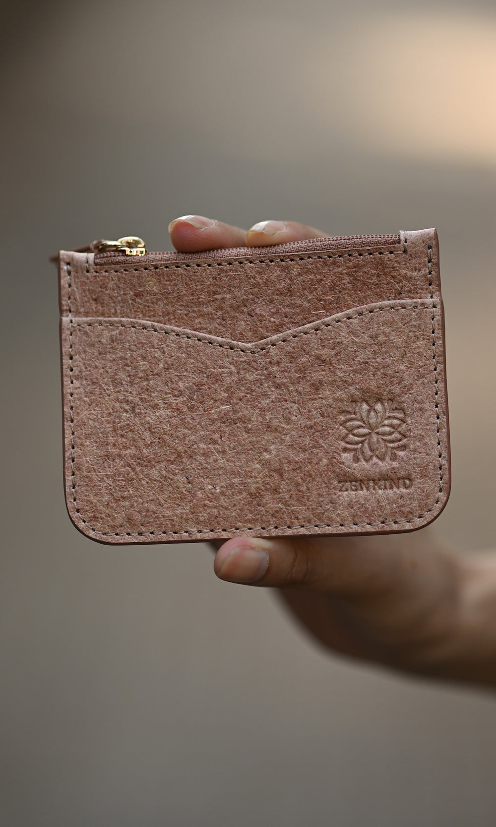 Natural Pink Card Holder