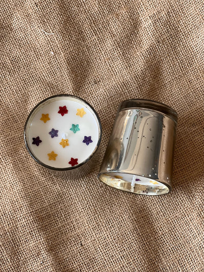 Shiny Silver Candles - 600 grams