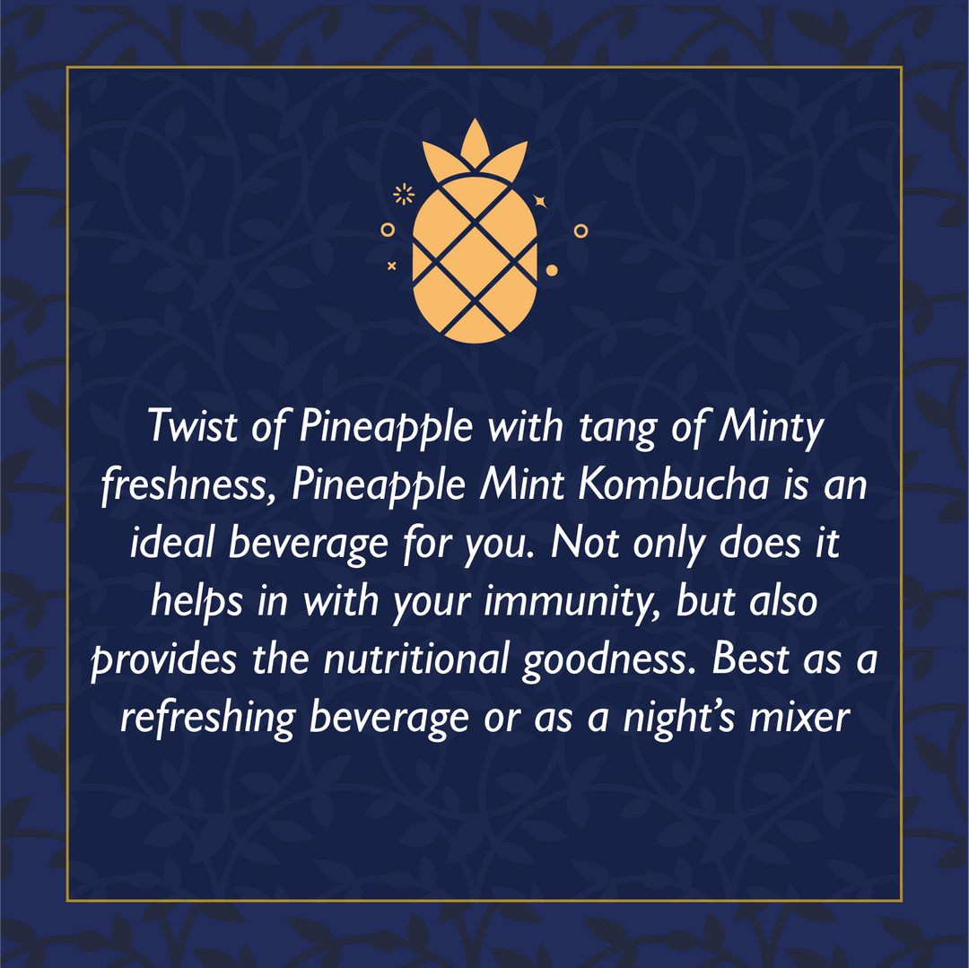 Pineapple Mint Kombucha (Pack of 4)