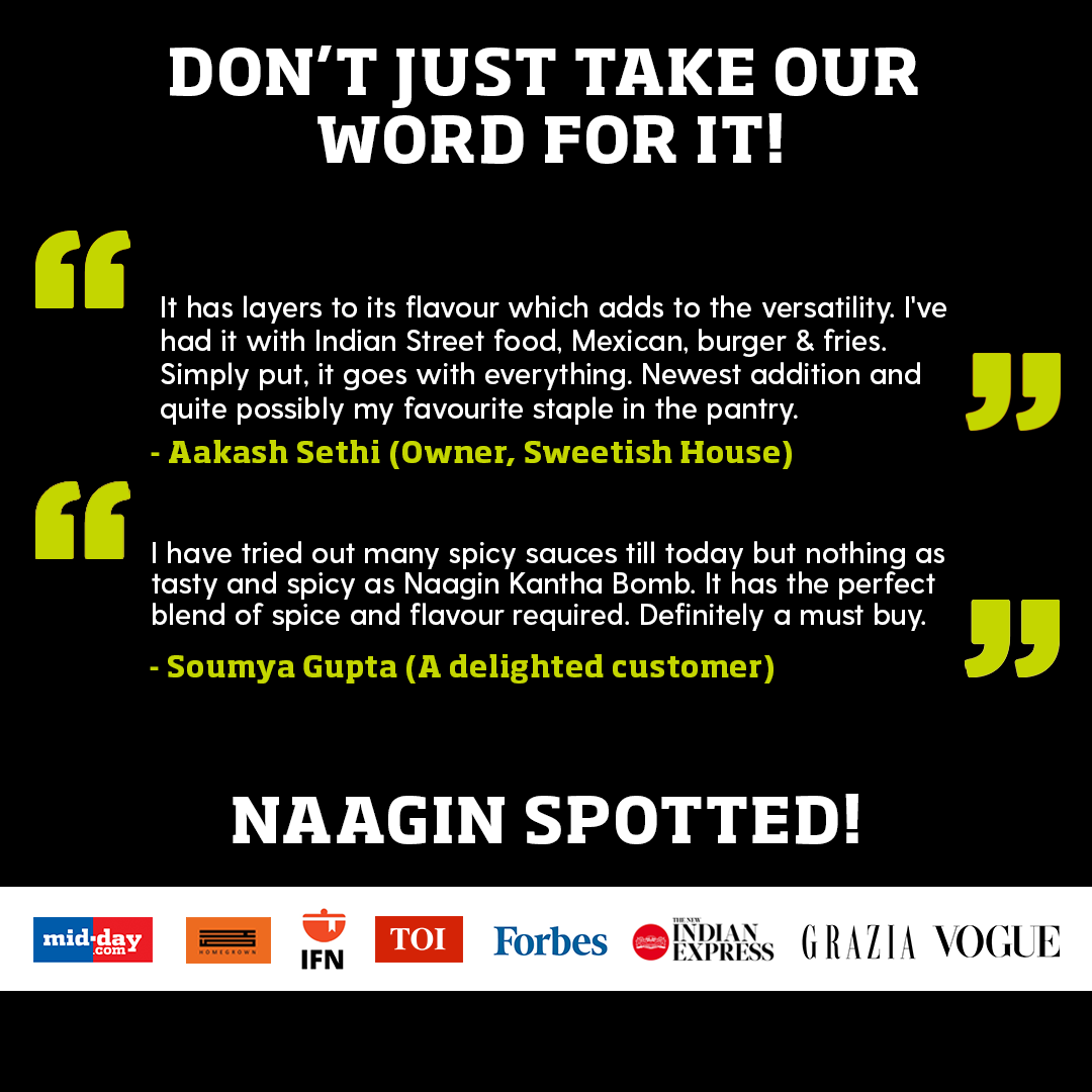 Naagin Sauce - Indian Hot chilli spicy Sauce Kantha Bomb (230g)