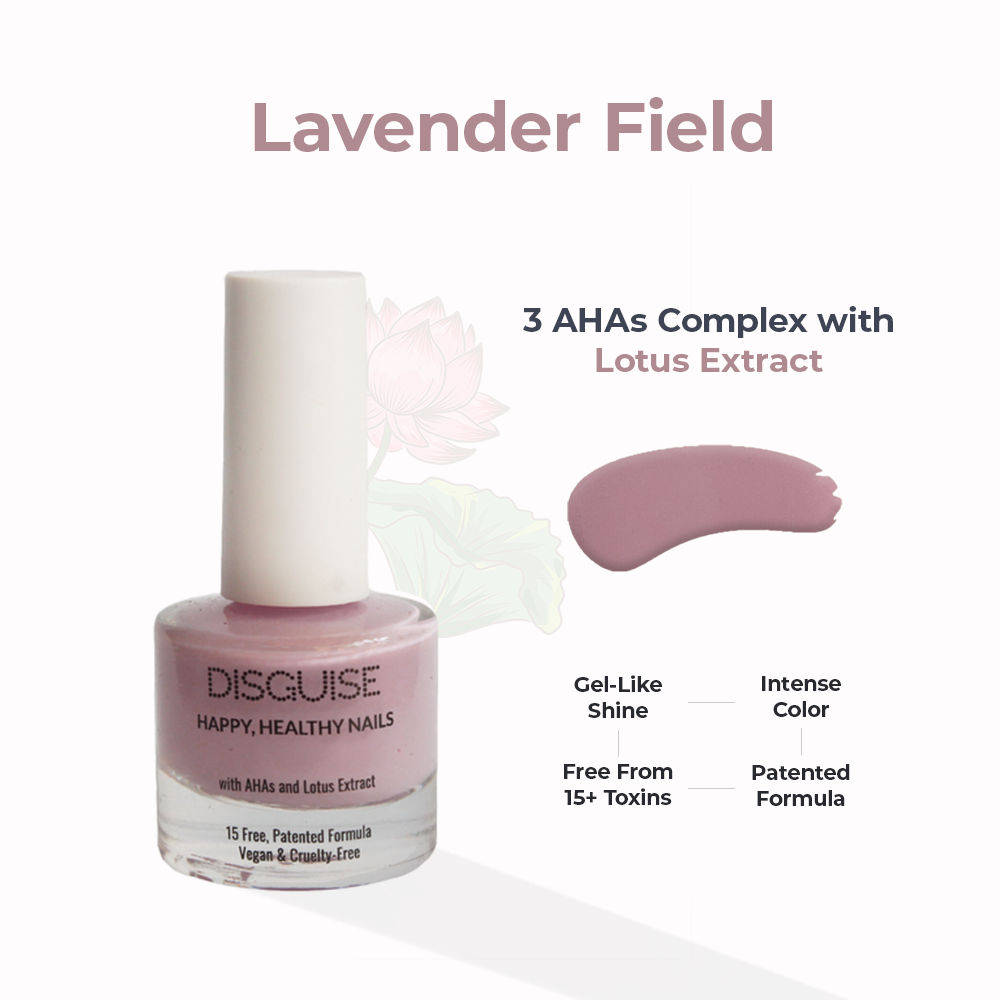Disguise Cosmetics Lavender Field 120, 21 TOXIN FREE | WITH AHA & LOTUS EXTRACT | INTENSE COLOR | 9 ml