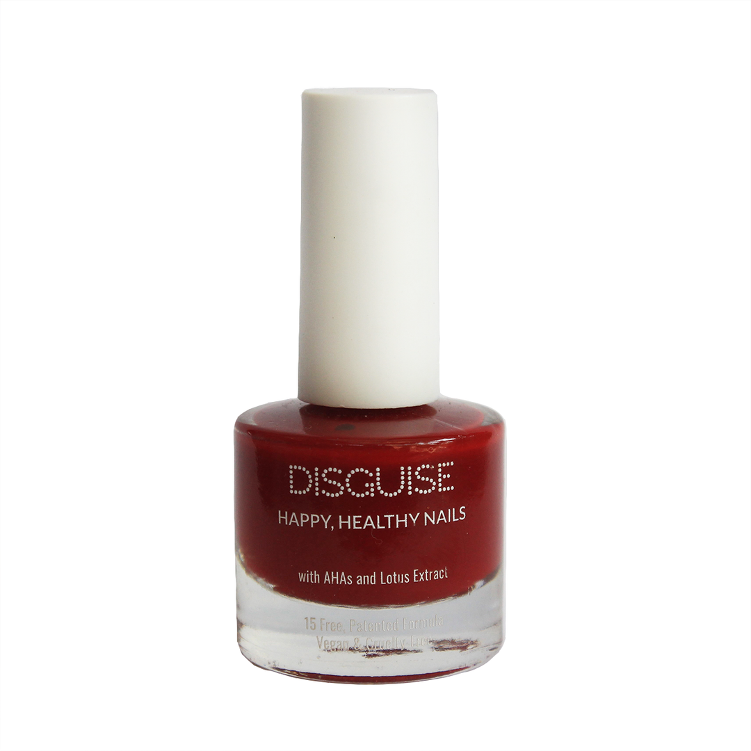 Disguise Cosmetics Ladybug Red 102 + Mulberry 101 - Nail Colour, 21 TOXIN FREE | WITH AHA & LOTUS EXTRACT | INTENSE COLOR | 9 ml