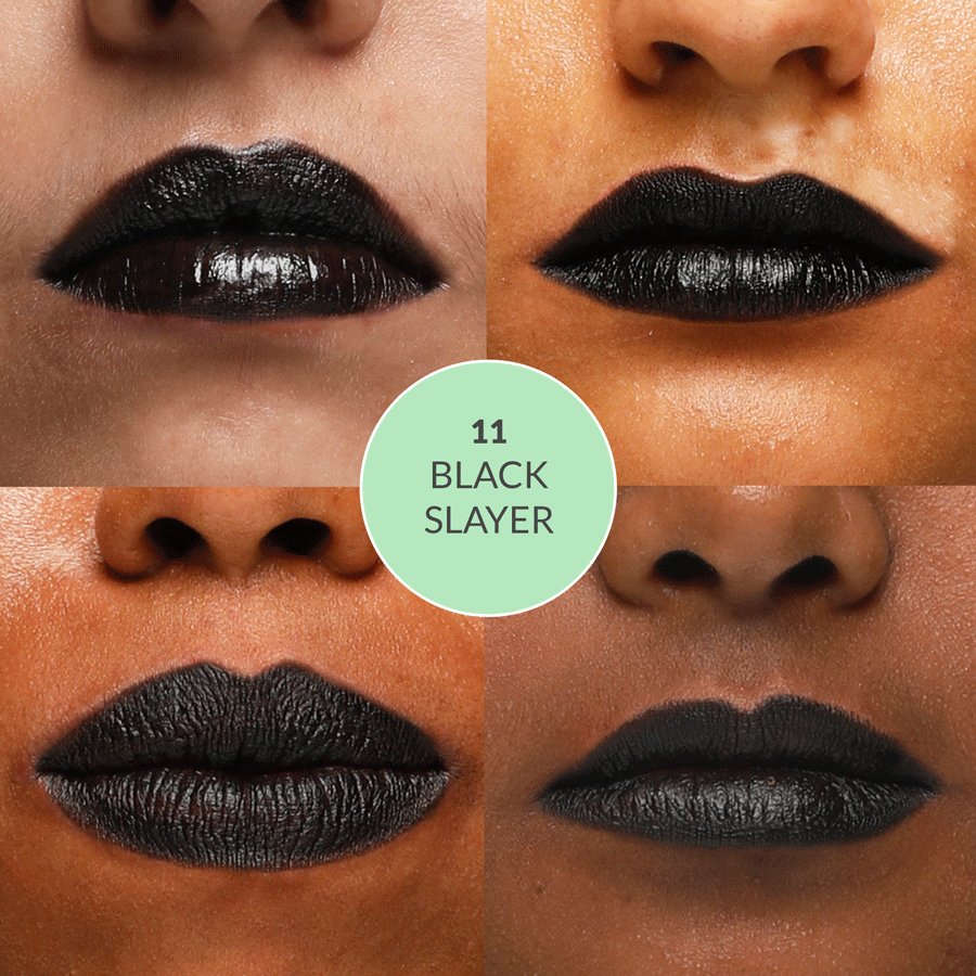 Disguise Cosmetics Satin Matte Lipstick Black Slayer 11 | ULTRA LIGHT & COMFORTABLE | ENRICHED WITH PLANT OILS