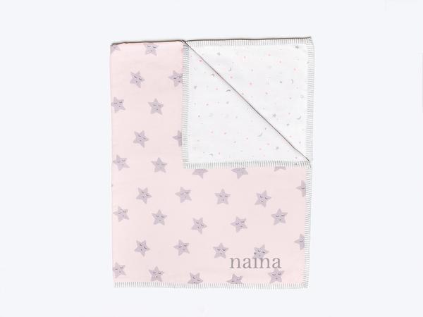 Masilo Organic Cotton Cot Bedding Set – Sleepy Star (Pink)
