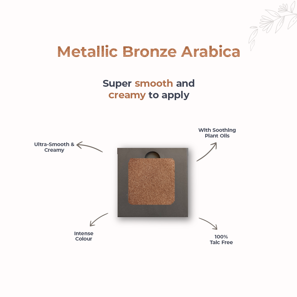 Disguise Cosmetics Metallic Bronze Arabica 210 - Eyeshadow, NO TALC | INTENSE COLOR | WITH SOOTHING PLANT OILS | ULTRA-SMOOTH