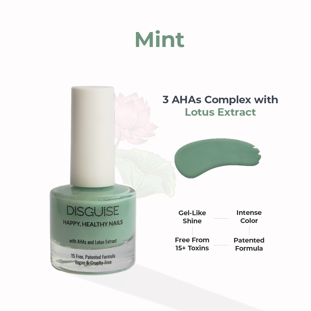 Disguise Cosmetics Mint 118, 21 TOXIN FREE | WITH AHA & LOTUS EXTRACT | INTENSE COLOR | 9 ml