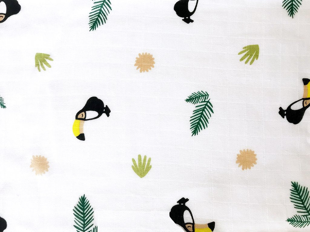 Masilo Organic muslin Blanket - Tropical Toucan