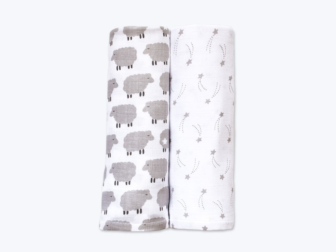Organic Muslin Swaddles (Set of 2)