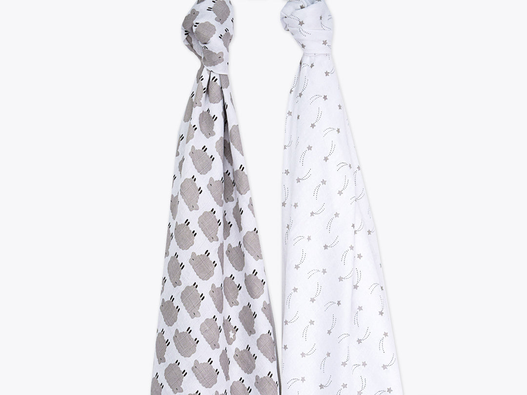 Organic Muslin Swaddles (Set of 2)