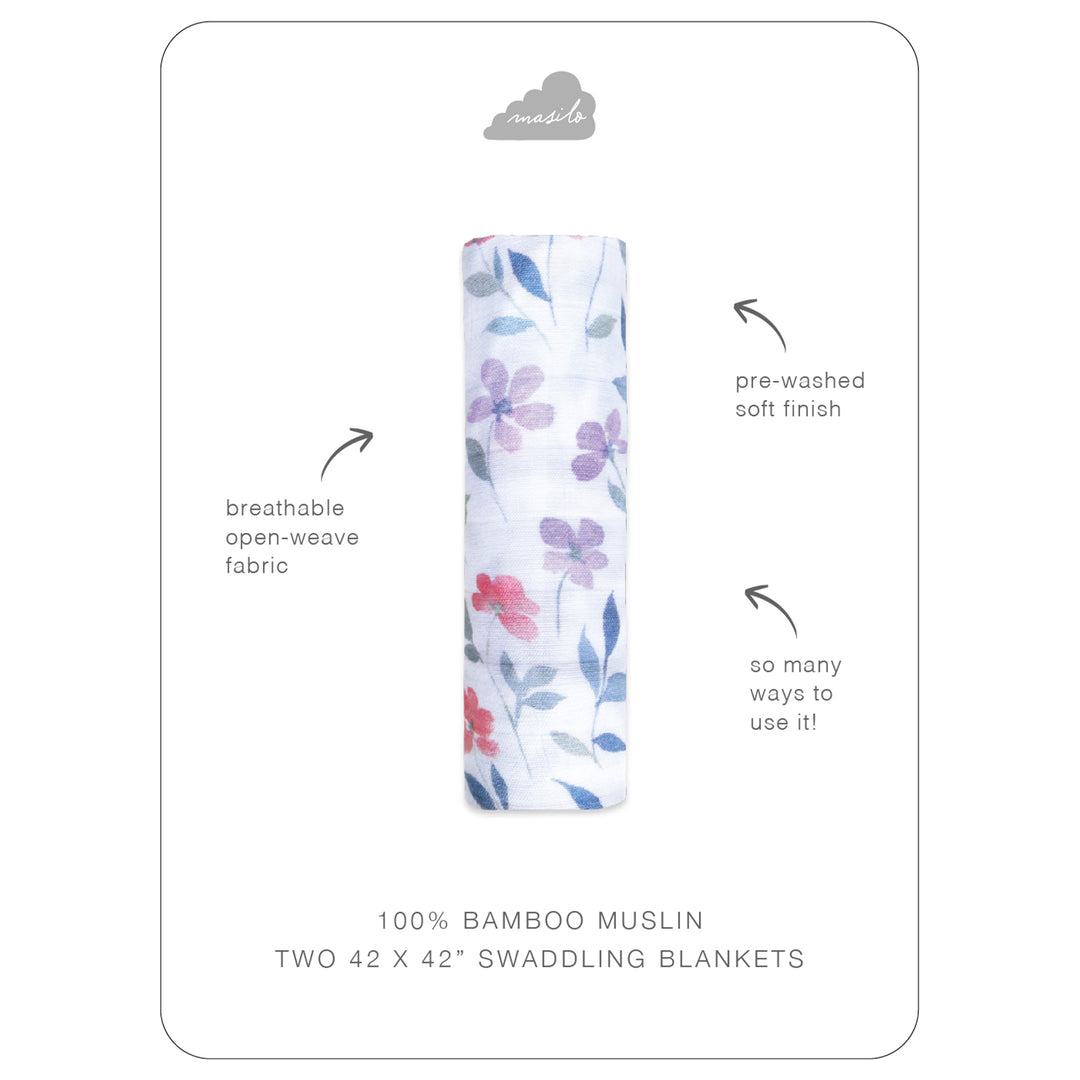 Bamboo Muslin Swaddle - Wildflower