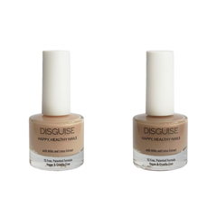 Disguise Cosmetics Happy, Healthy Nail Polish Combo Beachy Peachy 114 + Melanin 113: 21 TOXIN FREE | WITH AHA & LOTUS EXTRACT | STRENGTHENS & REPAIRS NAILS | 9 ml