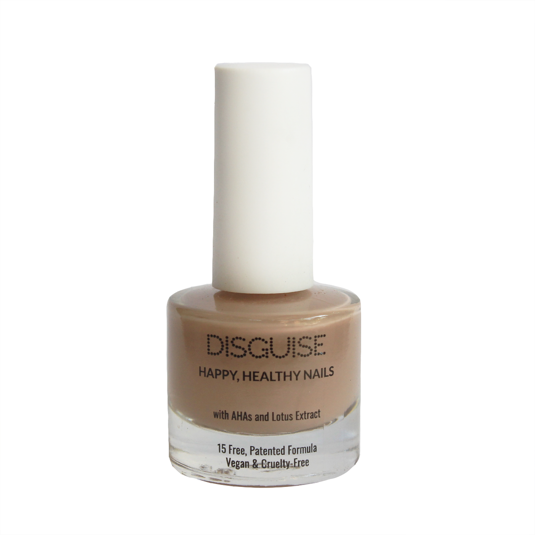 Disguise Cosmetics Happy, Healthy Nail Polish Combo Beachy Peachy 114 + Melanin 113: 21 TOXIN FREE | WITH AHA & LOTUS EXTRACT | STRENGTHENS & REPAIRS NAILS | 9 ml
