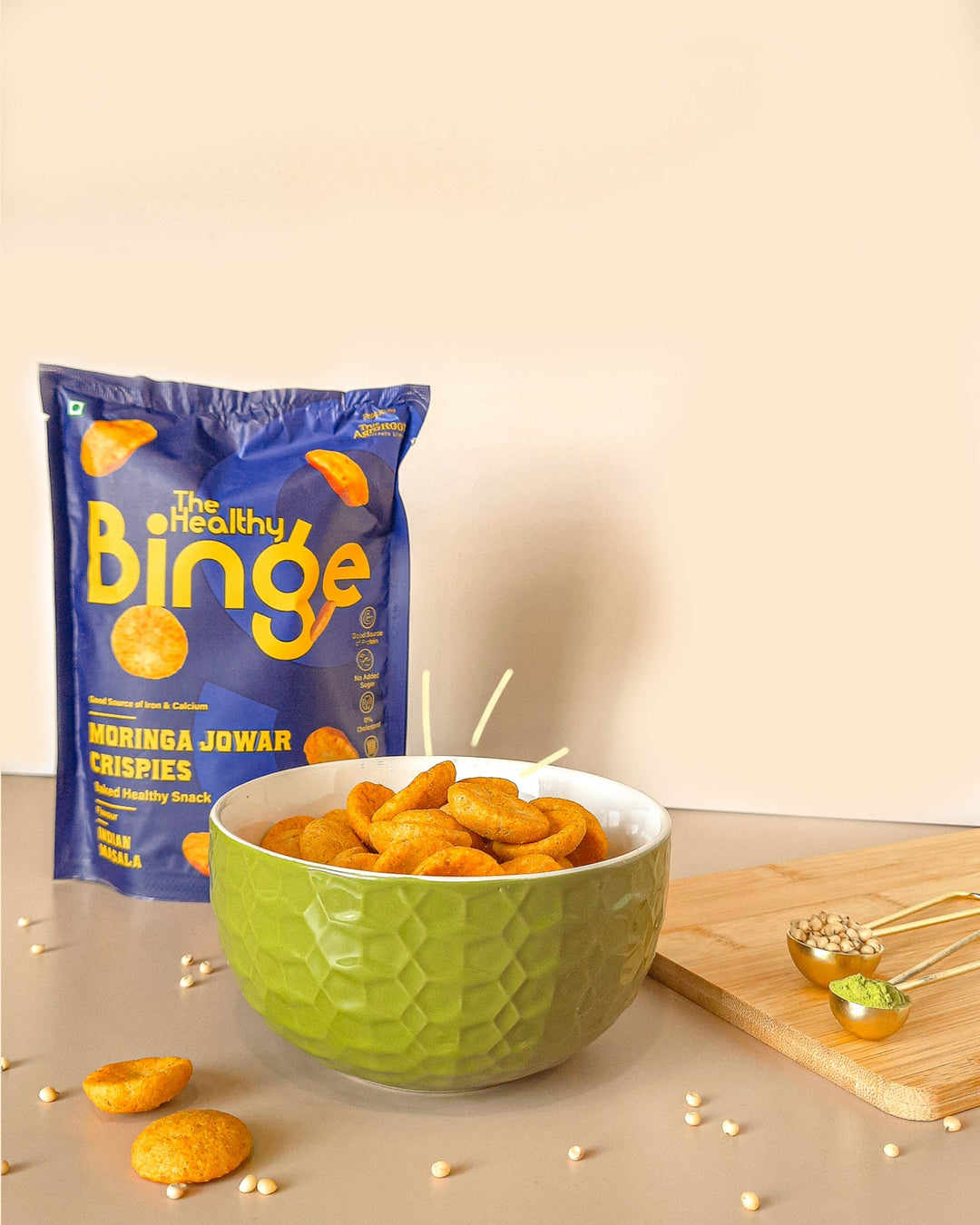The Healthy Binge Moringa Jowar Crispies - Pack of 9