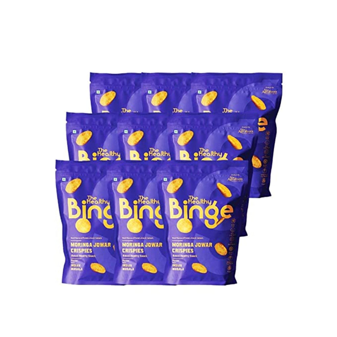 The Healthy Binge Moringa Jowar Crispies - Pack of 9