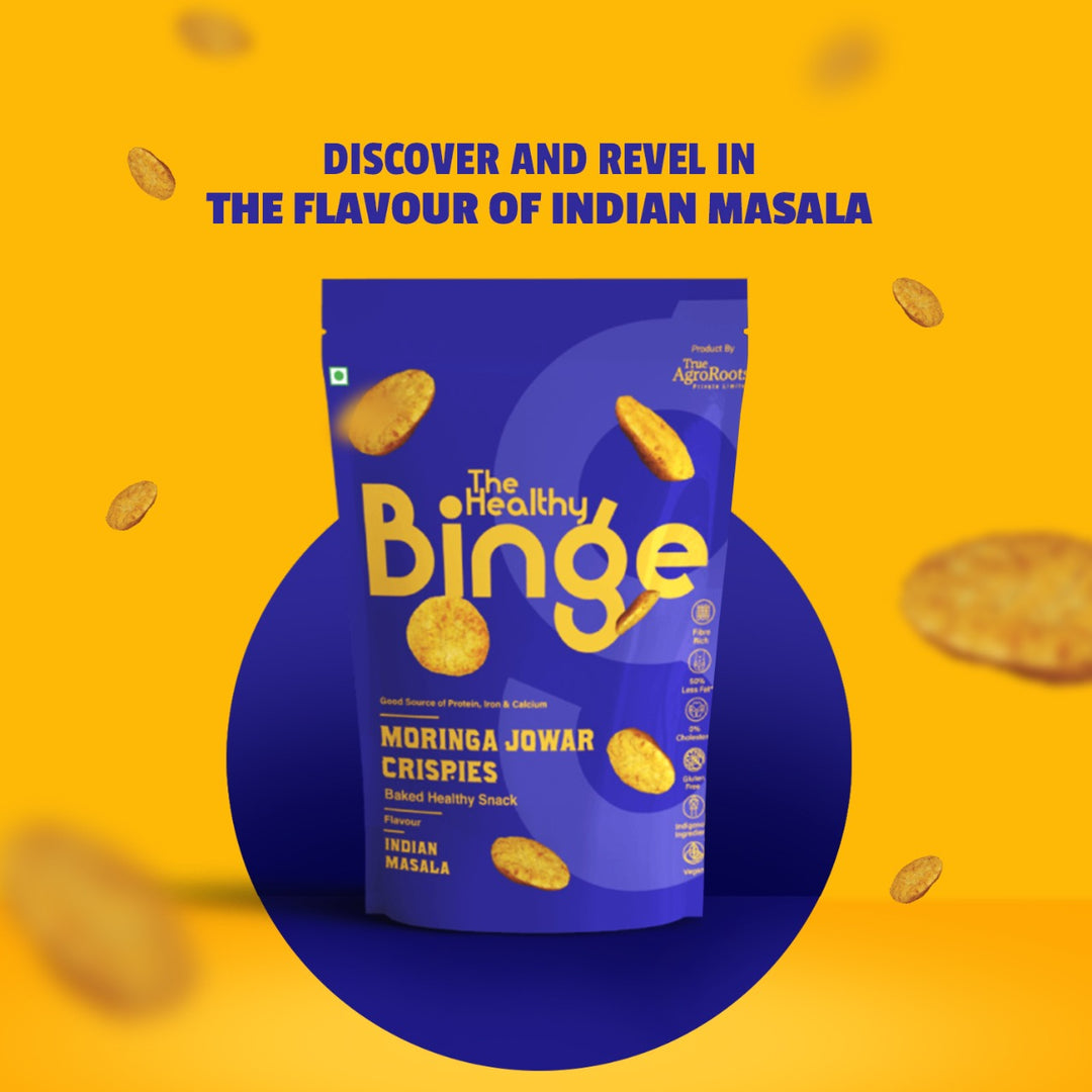 The Healthy Binge Moringa Jowar Crispies - Pack of 9