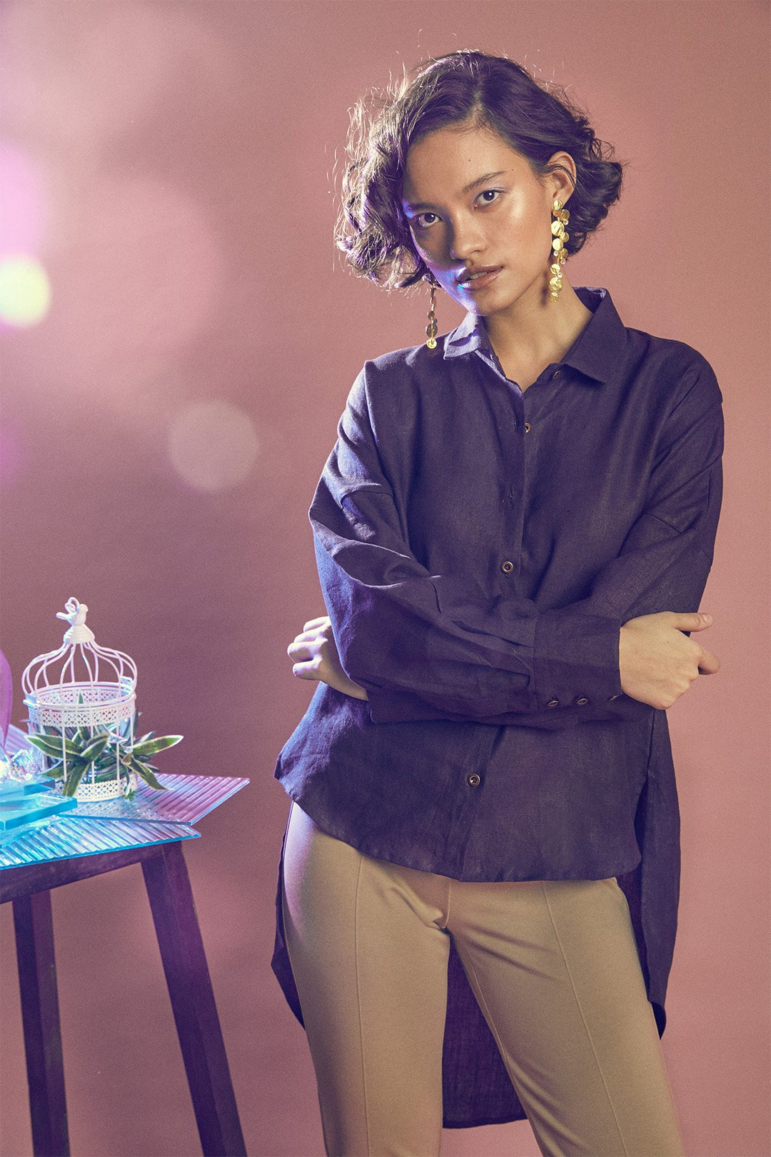 B Label Morning Star Balloon Sleeve Shirt