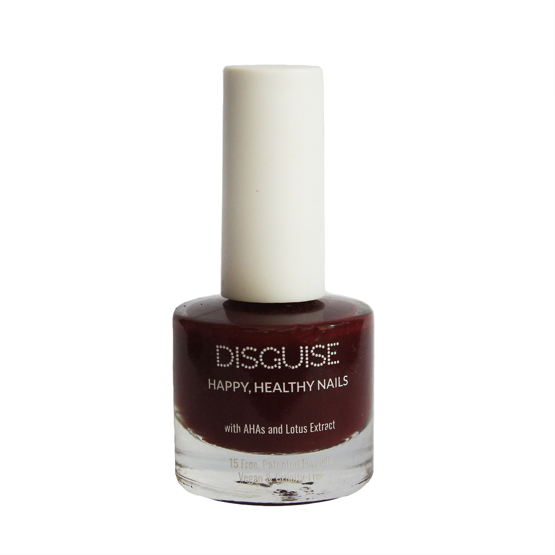 Disguise Cosmetics Ladybug Red 102 + Mulberry 101 - Nail Colour, 21 TOXIN FREE | WITH AHA & LOTUS EXTRACT | INTENSE COLOR | 9 ml