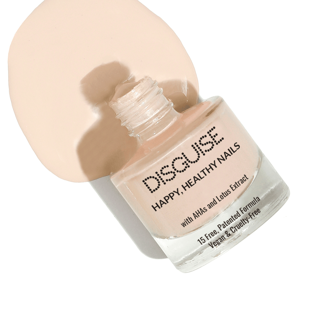 Disguise Cosmetics Happy, Healthy Nail Polish Beachy Peachy 114: 21 TOXIN FREE | WITH AHA & LOTUS EXTRACT | STRENGTHENS NAILS | 9 ml