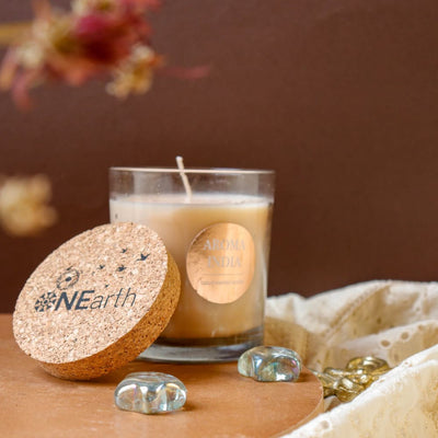 Luxury Scented Candle with Cork Lid - Soy Wax (1 wick) - Jasmine