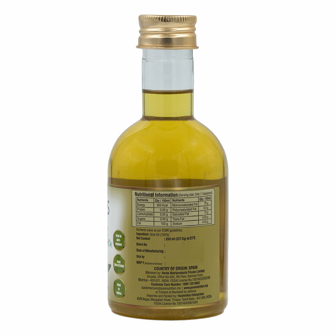 Pure Nutrition Vitals Raw Cold Pressed Olive Oil - 250ml
