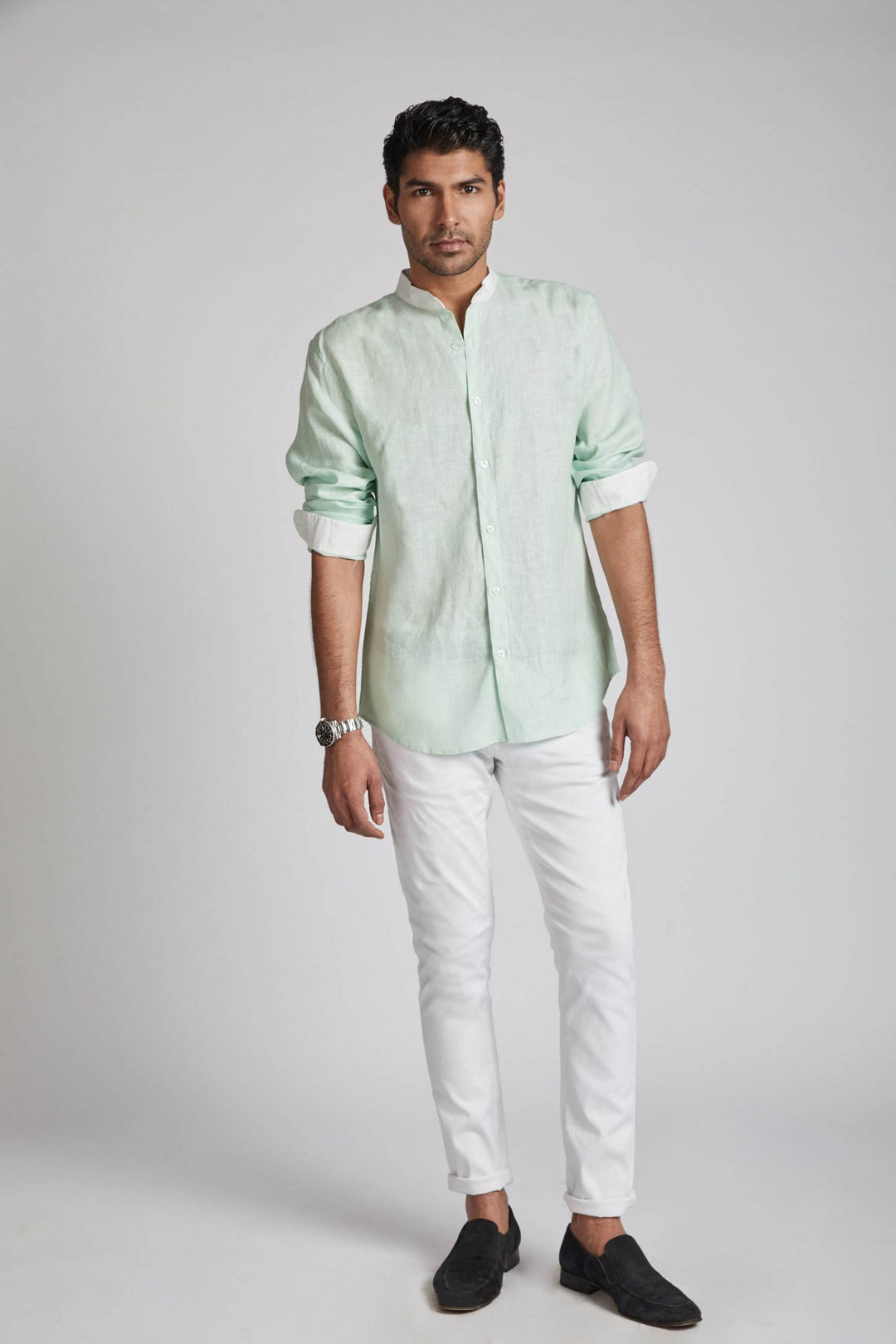 B Label Orbit Contrast Collar Shirt