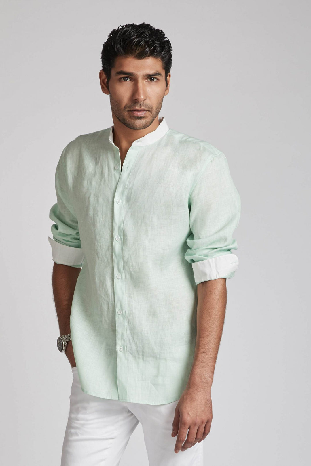 B Label Orbit Contrast Collar Shirt