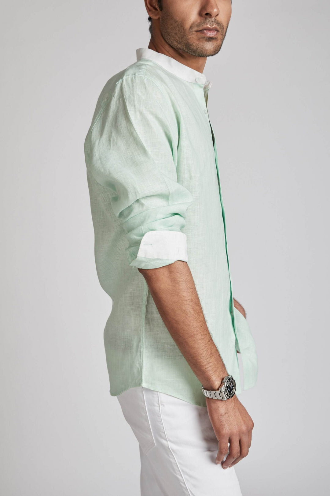 B Label Orbit Contrast Collar Shirt